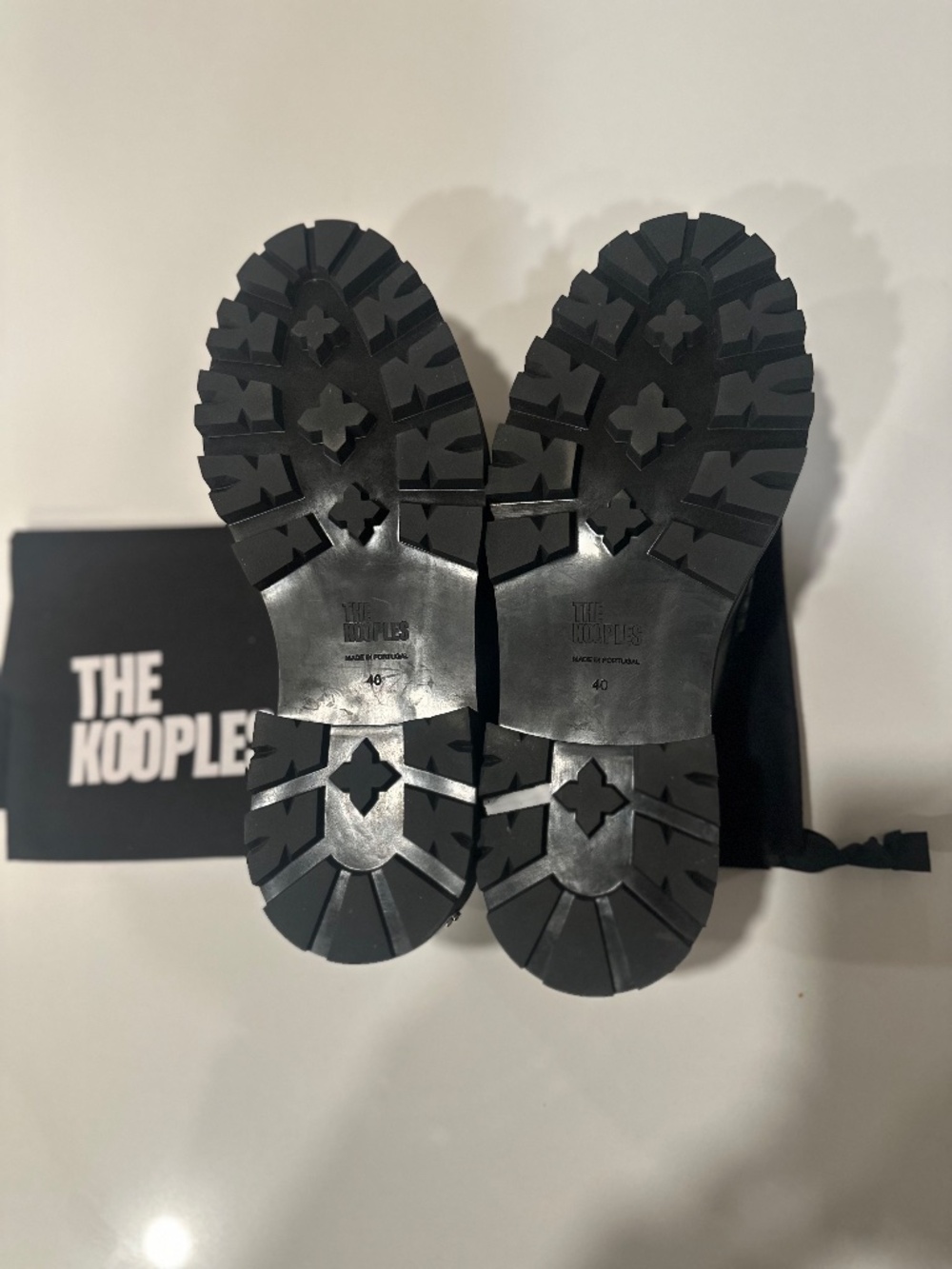 The Kooples Black Chunky Leather Loafers - Picture 5 of 6